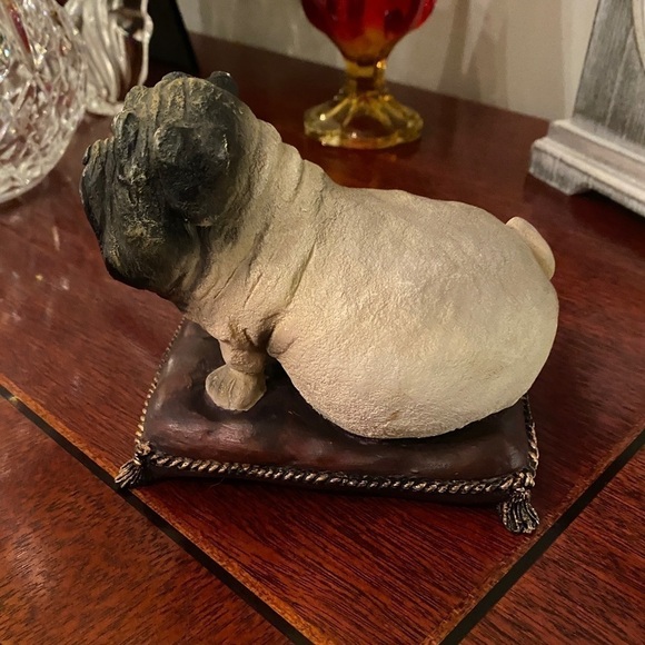 Pug Resin Dog on a pillow From CBK LLC LTD 2001 Paperweight would be nice! - Picture 5 of 7